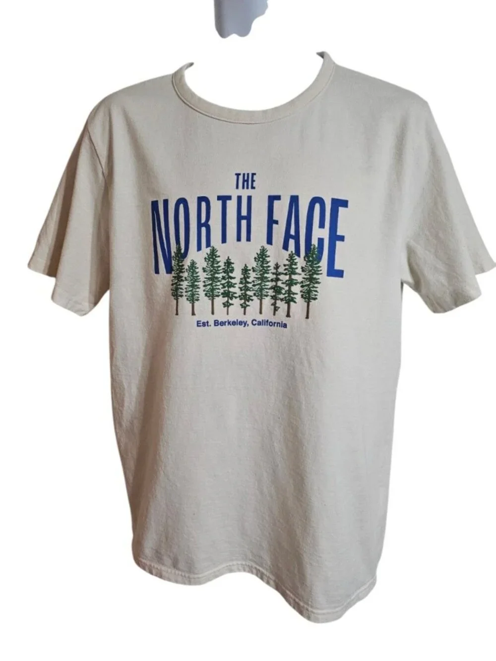 The North Face Mens M White Graphic T-Shirt Est Berkeley California Trees Preppy